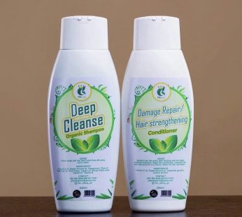 Deep Cleanse Organic Shampoo And Damage Repair Hair Strengthening Conditioner